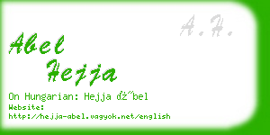 abel hejja business card